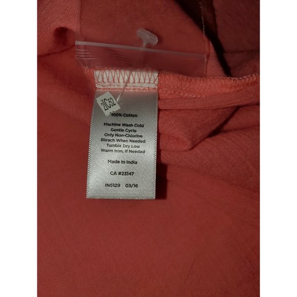Talbots Petites size Lp button up long sleeve Coral 100% cotton made in India - Picture 5 of 8